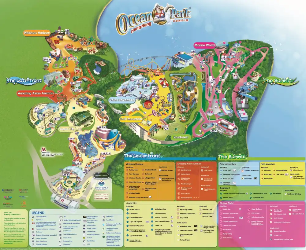 Map illustration of Ocean Park Hong Kong Map illustration of Ocean Park Hong Kong